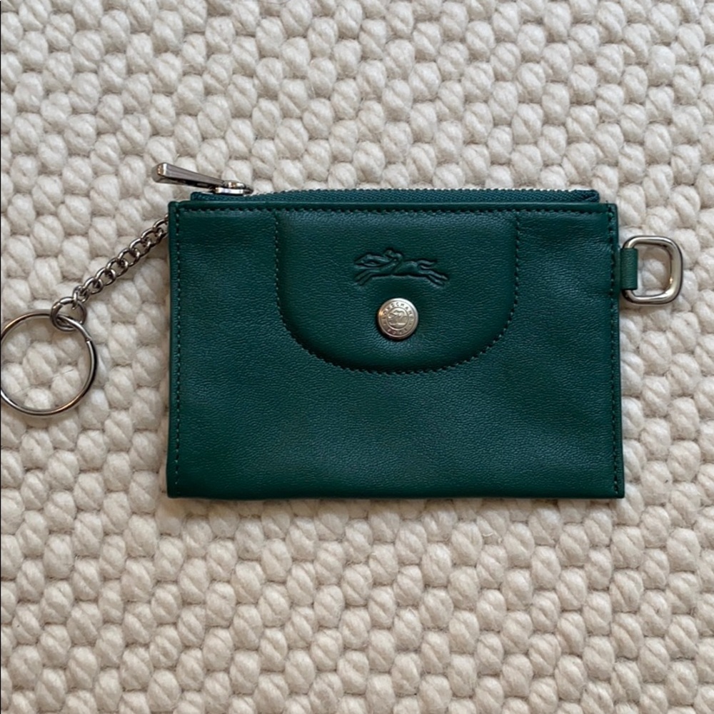 Longchamp Le Pliage Coin Purse Emerald